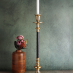 LeatherLuxe Candle Holder