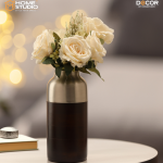 Cylindrical Deidra Wood Flower Vase