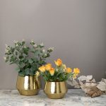 Golden Flora Table Planter