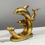 Dolphin Wine Holder Statue