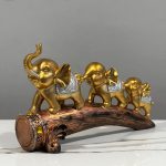 Three Lucky Elephant Sculpture