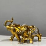 Golden Elephant Figurine